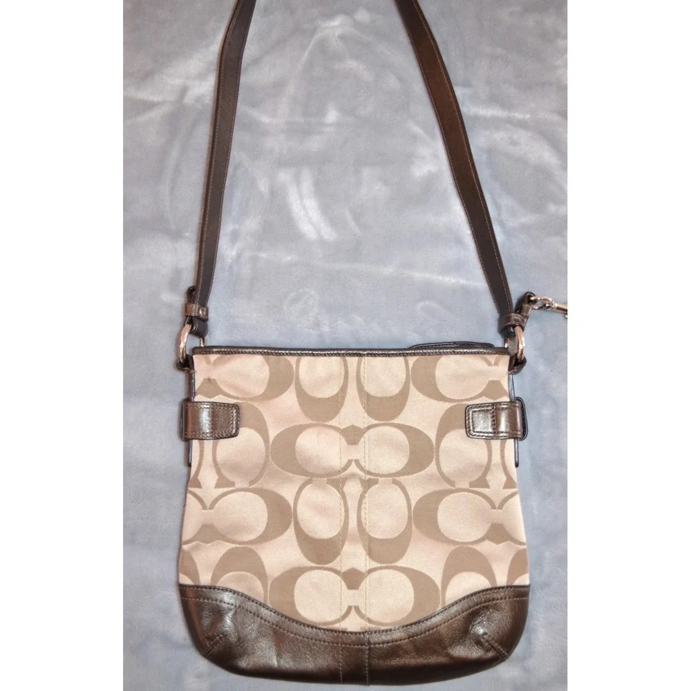Coach‎ Signature Metallic Shoulder Bag Crossbody M1221-F19730 Crossbody Strap